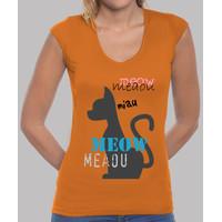 girl t shirt orange v meaou design