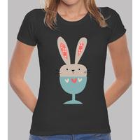 girl t-shirt bunny cup (model 1)