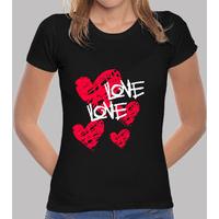 girl t shirt love black