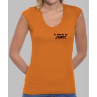 girl, manga v-neck cut, orange
