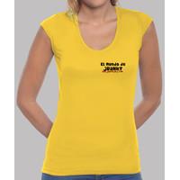 girl, manga v-neck cut, yellow