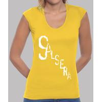 girl, manga v-neck cut, yellow