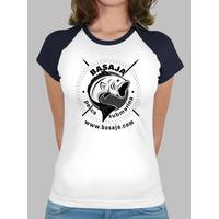 girl, baseball, white and blue logo marine style black