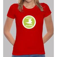 girl t shirt green and white logo