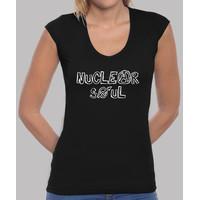 girl, manga v-neck cut, black