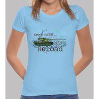 girl t-shirt keep calm and reload