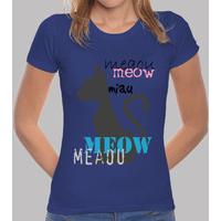 girl t shirt blue meaou design