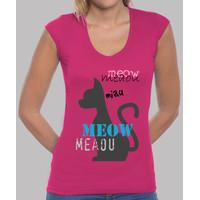 girl t shirt fuchsia v meaou design