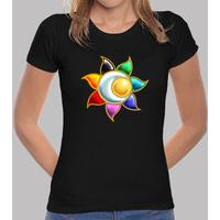 girl t-shirt sun symbol circle