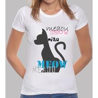 girl t-shirt white - meaou design