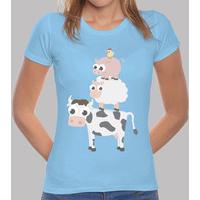 girl t shirt manga short farm