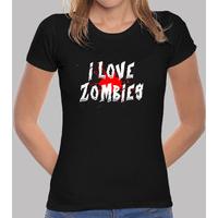 girl t shirt i love zombies