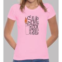 girl t-shirt save rock and roll