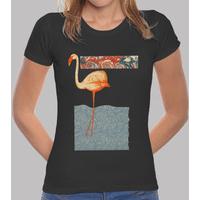 girl t-shirt vintage pink flamingo