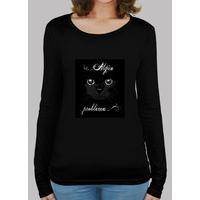 girl t-shirt black cat