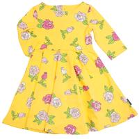 Girls Floral Spin Dress - Yellow quality kids boys girls