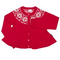 girls jaquard cardigan red quality kids boys girls