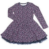 Girls Floral Dress - Blue quality kids boys girls