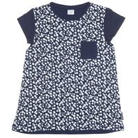 girls print t shirt blue quality kids boys girls