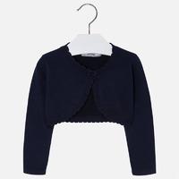 Girl short knit cardigan with round neckline Mayoral