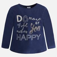 Girl long sleeve t-shirt with strass and rivets Mayoral