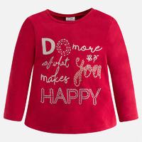 Girl long sleeve t-shirt with strass and rivets Mayoral