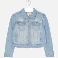 girl denim jacket with pockets mayoral