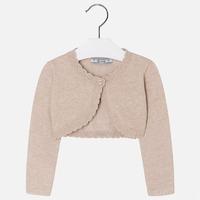 Girl short knit cardigan with round neckline Mayoral