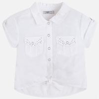 Girl short sleeve blouse with knot Mayoral