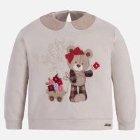 Girl fleece sweatshirt with shirt collar Mayoral