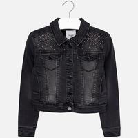 girl denim jacket with rivets mayoral