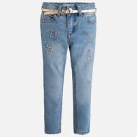 Girl denim trousers with patches Mayoral