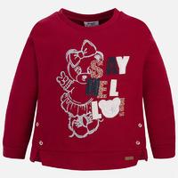 girl fleece sweatshirt with appliques mayoral