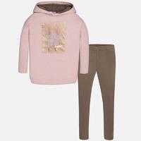 Girl set of leggings and sweatshirt with hood Mayoral