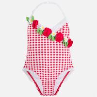 Girl guingham swimsuit with applique Mayoral