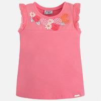 Girl tank top with embroidered ruffle Mayoral