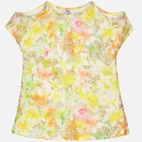 Girl print t-shirt with shoulder openings Mayoral