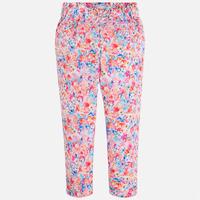 girl floral print long trousers with elastic waist mayoral