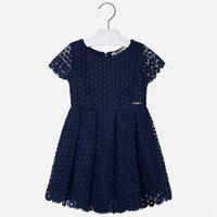 Girl guipure dress with zipper Mayoral