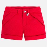 girl fleece shorts with rolled hem mayoral