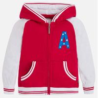 girl hoodie with applique and rib knit mayoral