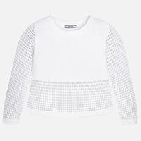 Girl mesh sleeves and hem jumper Mayoral