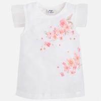 Girl t-shirt with voile sleeves Mayoral