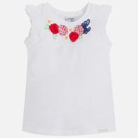 Girl tank top with embroidered ruffle Mayoral