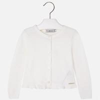 Girl jersey cardigan with ruffled hem Mayoral