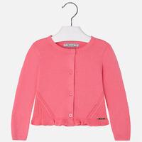 Girl jersey cardigan with ruffled hem Mayoral