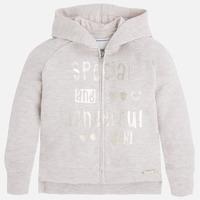 Girl hoodie with print and rivets Mayoral