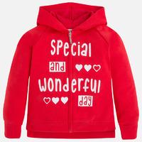 Girl hoodie with print and rivets Mayoral