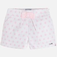 Girl polka-dot print shorts with bow Mayoral