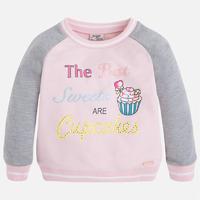 Girl fleece sweater with print Mayoral